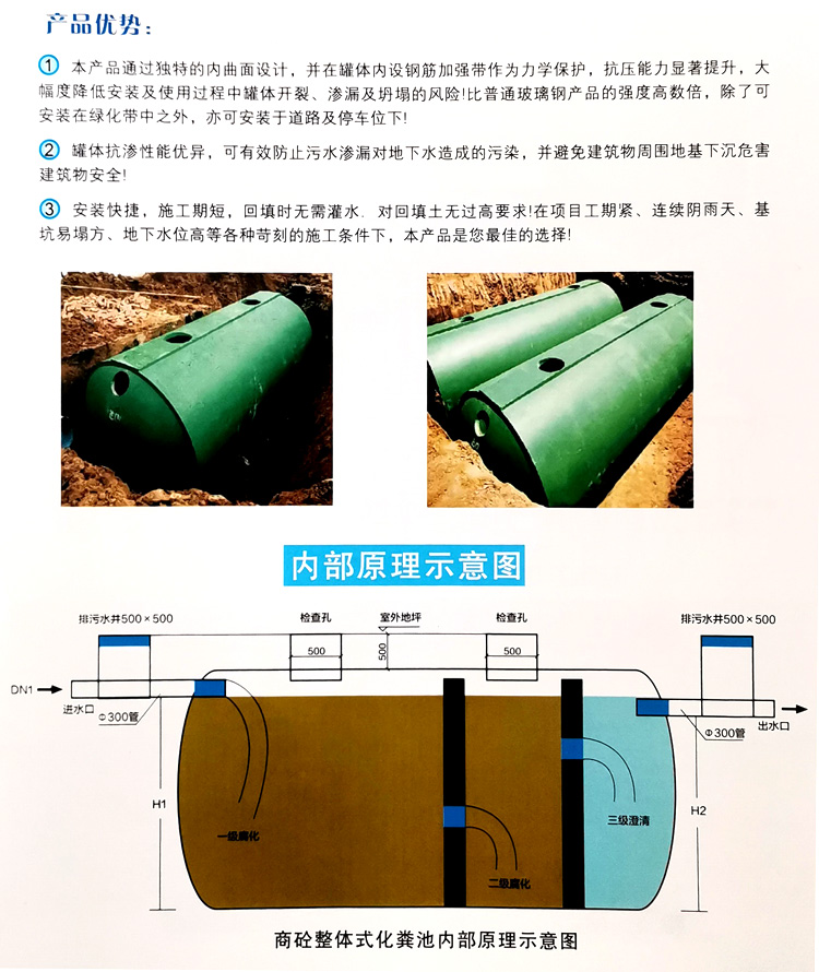 贞丰玻璃钢化粪池